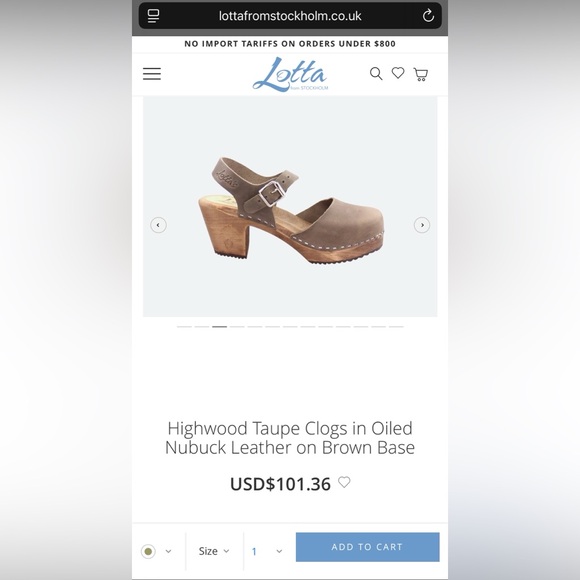 Swedish Clogs Highwood Taupe Clogs in brown base - Lotta from Stockholm - Picture 10 of 11